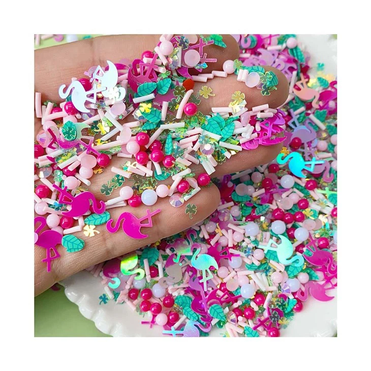 Mix Of Flamingo Clay And Pearl Sticks